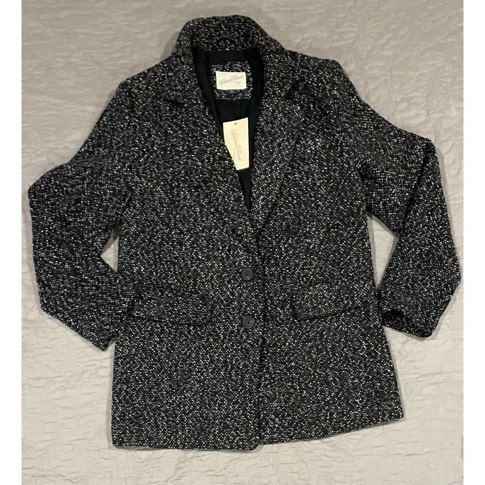 Universal Thread XS Coat Tweed Black New